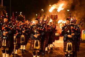 Traditional torchlight parade, Bonfire & Fireworks