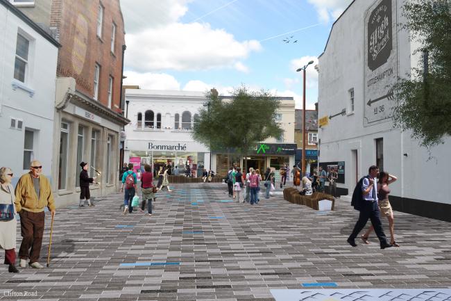 Public Realm regeneration artist impression