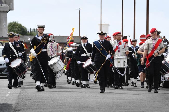The Parade marching at Armed Forces Day 2022 