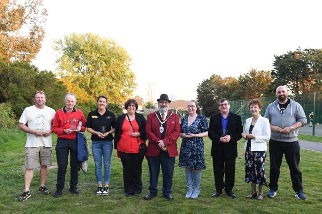 Cllr Alan Butcher with Merit Awards 2026 recipients