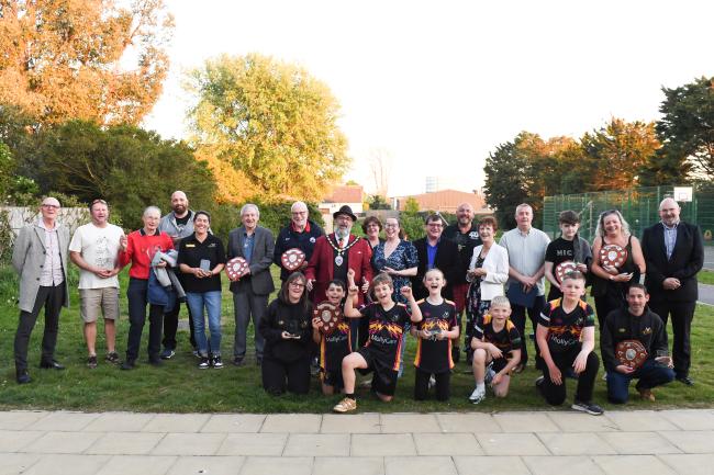 Littlehampton Town Mayor Councillor Alan Butcher with Sports Awards winners
